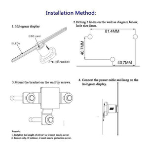 Planet Gates 3D hologram advertising display LED fan portable LED holographic projector holographic advertising displayer