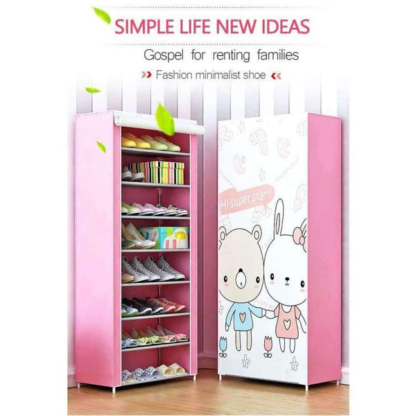 Planet Gates 3D Landscape 9-layer 8-grid Shoe cabinet Non-woven fabrics large Shoe rack organizer removable shoe storage for home furniture