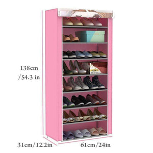 Planet Gates 3D Landscape 9-layer 8-grid Shoe cabinet Non-woven fabrics large Shoe rack organizer removable shoe storage for home furniture