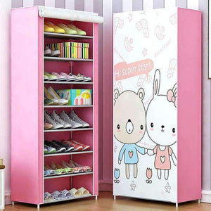 Planet Gates 3D Landscape 9-layer 8-grid Shoe cabinet Non-woven fabrics large Shoe rack organizer removable shoe storage for home furniture