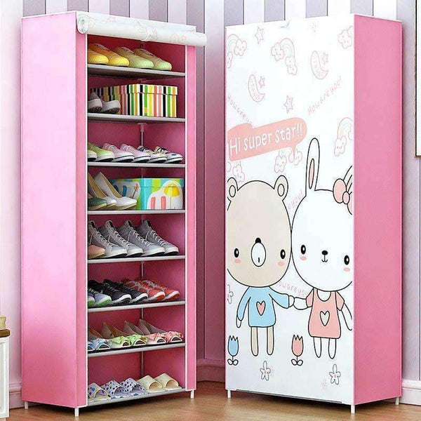 Planet Gates 3D Landscape 9-layer 8-grid Shoe cabinet Non-woven fabrics large Shoe rack organizer removable shoe storage for home furniture