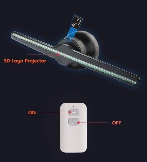 Planet Gates 3D Logo Projector Advertising Display Hologram Holographic Lamp LED Stage Light