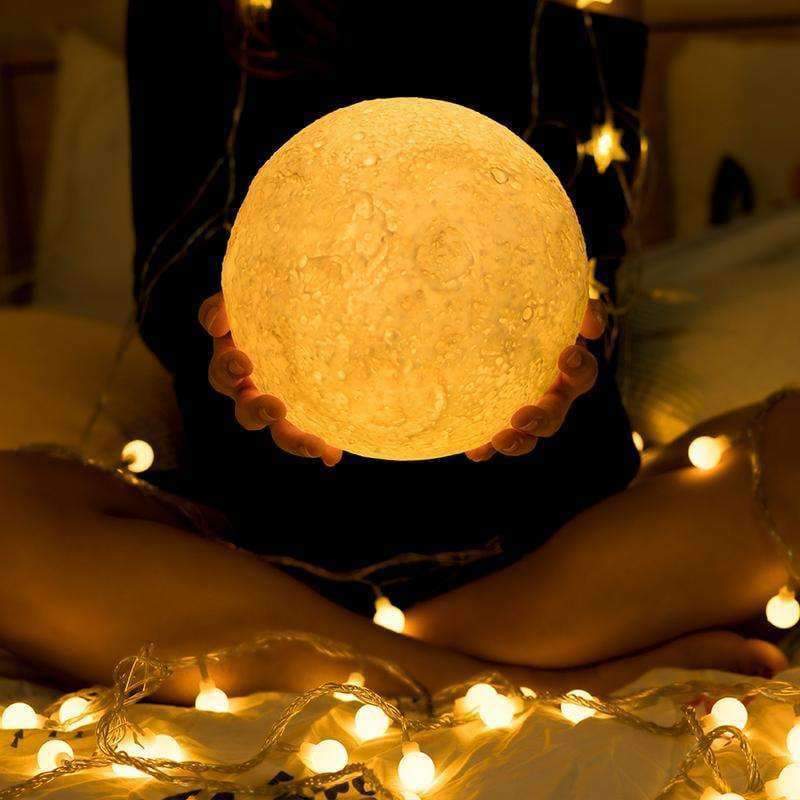 Planet Gates 3D Print Moon Lamp 3 Color Change Touch Switch Bedroom Bookcase LED Night Light Home Decor Creative Gift