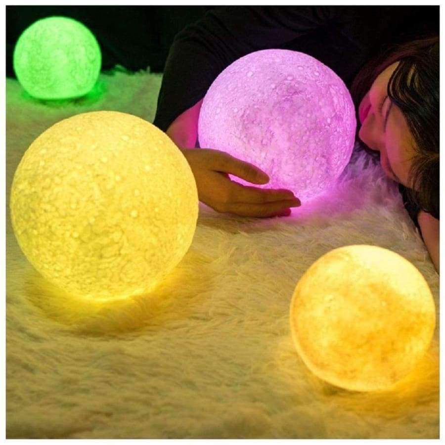 Planet Gates 3D Print Moon Lamp 3 Color Change Touch Switch Bedroom Bookcase LED Night Light Home Decor Creative Gift