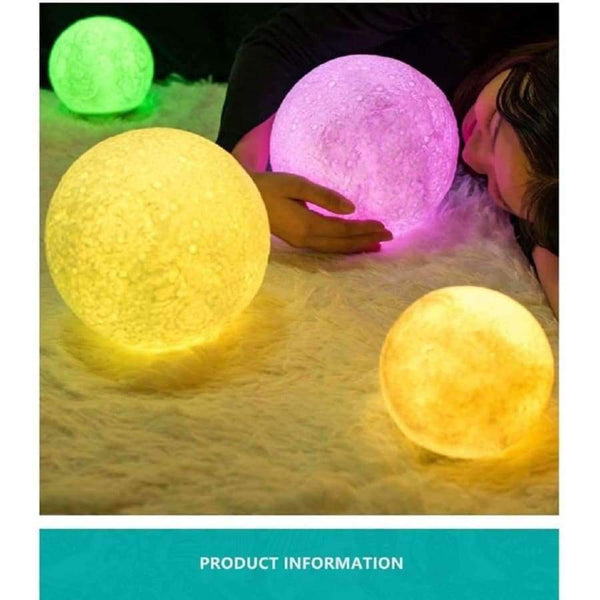 Planet Gates 3D Print Moon Lamp 3 Color Change Touch Switch Bedroom Bookcase LED Night Light Home Decor Creative Gift