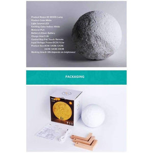 Planet Gates 3D Print Moon Lamp 3 Color Change Touch Switch Bedroom Bookcase LED Night Light Home Decor Creative Gift