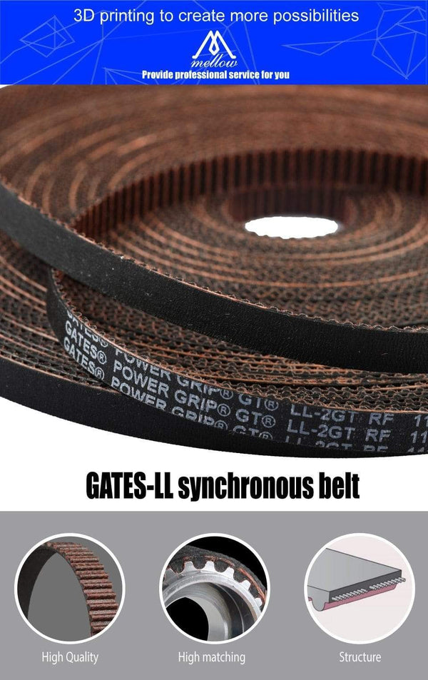 Planet Gates 3D Printer GATES-LL-2GT Gear Synchronous Belt GT2 Width 6MM 9MM 10MM Timing belt , Wear Resistant for BLV Mgn Cube