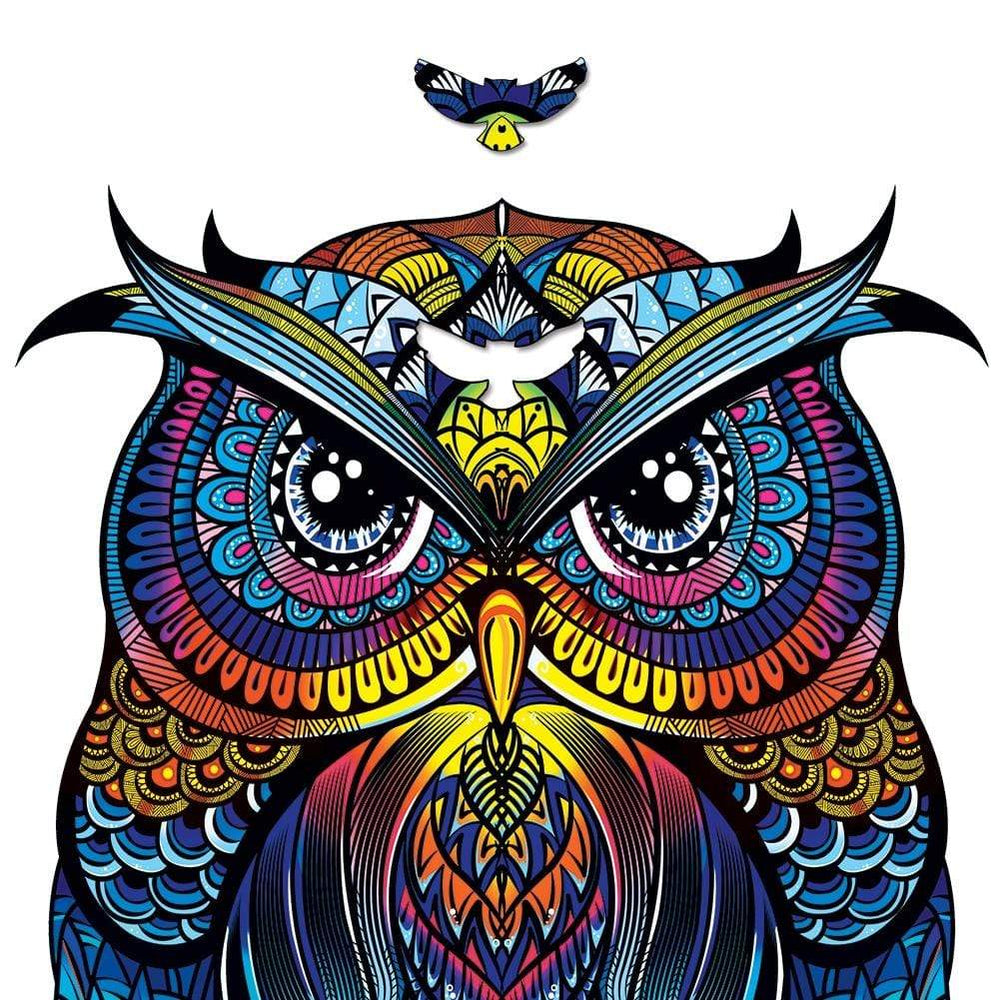 Planet Gates 3D Puzzle Board Game Montessori Educational Wooden Toys Puzzle Animal Jigsaw Puzzles Owl for Adult Kids Wooden Toy Gift