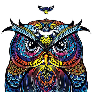 Planet Gates 3D Puzzle Board Game Montessori Educational Wooden Toys Puzzle Animal Jigsaw Puzzles Owl for Adult Kids Wooden Toy Gift