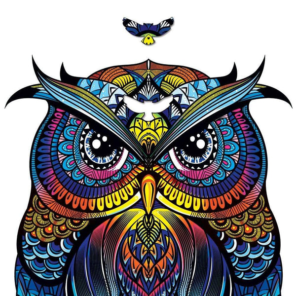 Planet Gates 3D Puzzle Board Game Montessori Educational Wooden Toys Puzzle Animal Jigsaw Puzzles Owl for Adult Kids Wooden Toy Gift