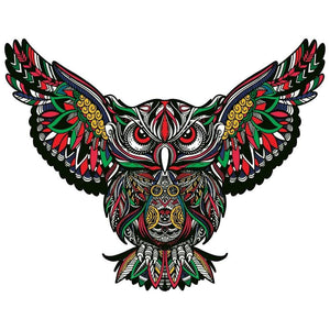 Planet Gates 3D Puzzle Board Game Montessori Educational Wooden Toys Puzzle Animal Jigsaw Puzzles Owl for Adult Kids Wooden Toy Gift