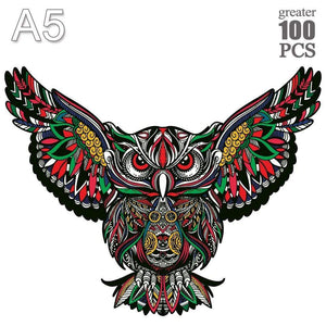 Planet Gates 3D Puzzle Board Game Montessori Educational Wooden Toys Puzzle Animal Jigsaw Puzzles Owl for Adult Kids Wooden Toy Gift