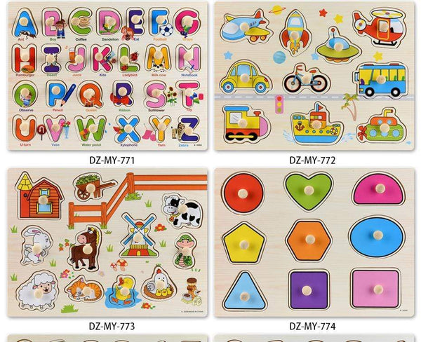 Planet Gates 3D Puzzles Wooden Learning Toys for Kids Alphabet  Animal Fruit Transportation Vegetables Shape Baby Early Educational Toy