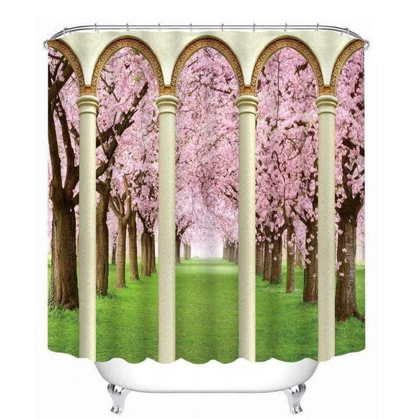 Planet Gates 3D Shower Curtains Beautiful Pool View Pattern Bathroom Curtains Waterproof Washable Bath Curtain Bathroom Products 180*200