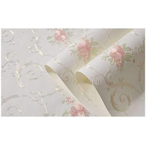 Planet Gates 3D Stereoscopic Flower Pastoral Non-woven Thickened Wallpaper Wall Covering Roll Wall Papers Home Decor Living Room Bedroom Wall