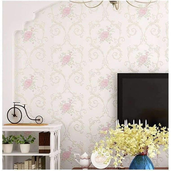Planet Gates 3D Stereoscopic Flower Pastoral Non-woven Thickened Wallpaper Wall Covering Roll Wall Papers Home Decor Living Room Bedroom Wall
