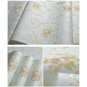 Planet Gates 3D Stereoscopic Flower Pastoral Non-woven Thickened Wallpaper Wall Covering Roll Wall Papers Home Decor Living Room Bedroom Wall