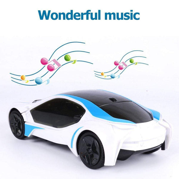 Planet Gates 3D Universal Electric Car Toy Led Flashing Light Music Singing Sound Toy Universal Car Children's Sports Car Model Toys