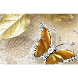 Planet Gates 3D Wallpaper European Style Golden Diamond Flower Jewelry Backdrop Wall Painting Murals Hotel Living Room TV Sofa Home Decor 3 D