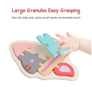 Planet Gates 3D Wooden Puzzle Toys For Children Cartoon Animal Vehicle Wood PuzzlesJigsaw Intelligence Kid Baby Early Educational Toys Gifts