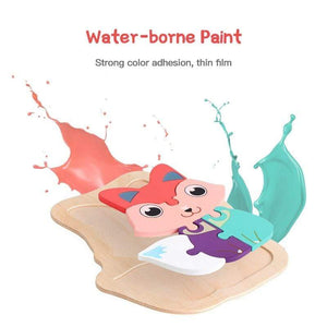 Planet Gates 3D Wooden Puzzle Toys For Children Cartoon Animal Vehicle Wood PuzzlesJigsaw Intelligence Kid Baby Early Educational Toys Gifts