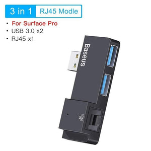 Baseus USB C HUB USB 3.0 to USB 3.0 HDMI RJ45 Docking Station for Microsoft Surface Go Pro 4/5/6 USB HUB Multi USB Splitter