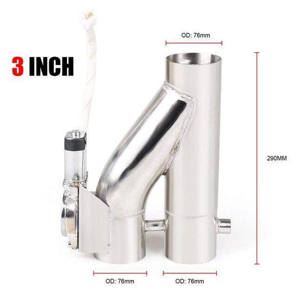 Planet Gates 3INCH 2.25''/2.5'' /3.0'' Stainless Steel Headers Y Pipe Electric Exhaust Cutout Dual Valve With Remote Control Cut Out Down Pipe Kit