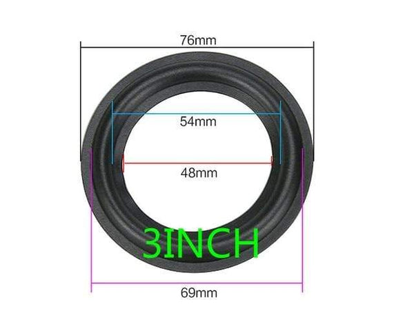 Planet Gates 3inch New size Speaker Rubber Surround Suspension Repair Accessories for 2 inch 2.5inch 3.5 inch 4inch 4.5 inch 5.25 inch 6.5inch 8"