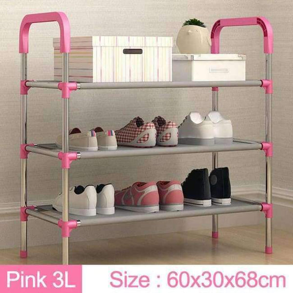 Planet Gates 3L-pink Modern minimalist fashion shoes organizer free assembly home furniture removable super saving space shoes cabinet shoes closet