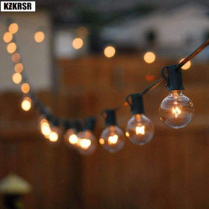 Planet Gates 3M 10Leds / 220V EU Plug KZKRSR 3M 7.5M G40 Globe Bulb String Lights With Clear Ball Bulbs Indoor/Outdoor Hanging Umbrella Patio Waterproof String lights
