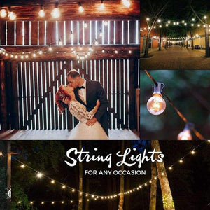 Planet Gates 3M 10Leds / 220V EU Plug KZKRSR 3M 7.5M G40 Globe Bulb String Lights With Clear Ball Bulbs Indoor/Outdoor Hanging Umbrella Patio Waterproof String lights