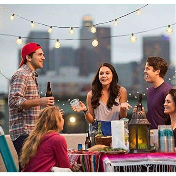 Planet Gates 3M 10Leds / 220V EU Plug KZKRSR 3M 7.5M G40 Globe Bulb String Lights With Clear Ball Bulbs Indoor/Outdoor Hanging Umbrella Patio Waterproof String lights