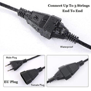 Planet Gates 3M 10Leds / 220V EU Plug KZKRSR 3M 7.5M G40 Globe Bulb String Lights With Clear Ball Bulbs Indoor/Outdoor Hanging Umbrella Patio Waterproof String lights