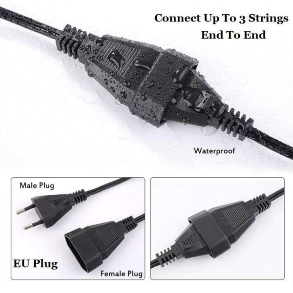 Planet Gates 3M 10Leds / 220V EU Plug KZKRSR 3M 7.5M G40 Globe Bulb String Lights With Clear Ball Bulbs Indoor/Outdoor Hanging Umbrella Patio Waterproof String lights