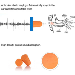 3M 1100 Foam Ear Plug Uncorded Earplugs 29 dB Noise Reduction Rating 10 Pairs Individual Packaging