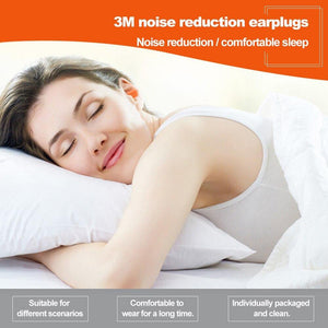 3M 1110 Foam Ear Plug Corded Earplugs 29 dB Noise Reduction Rating 10 Pairs Individual Packaging (10 pairs for 1110)
