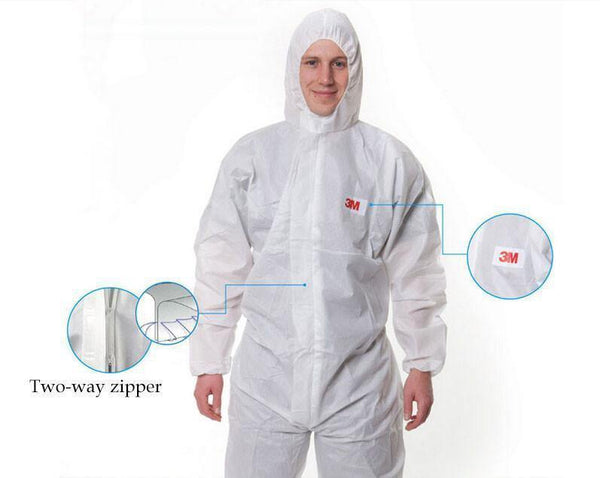 Planet Gates 3M 4515 Safety Clothing Disposable Protective Coveralls White Hooded Anti Particulate matter Liquid for Pesticide/spray LT056