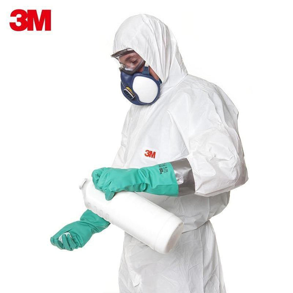 Planet Gates 3M 4515 Safety Clothing Disposable Protective Coveralls White Hooded Anti Particulate matter Liquid for Pesticide/spray LT056