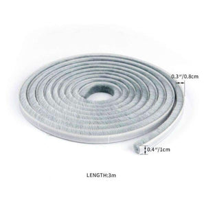 Planet Gates 3M/5M Self Adhesive Window Sealing Tape Dust Proof DIY Cut Door Brush Weather Strip Flexible Gray Hardware Accessories