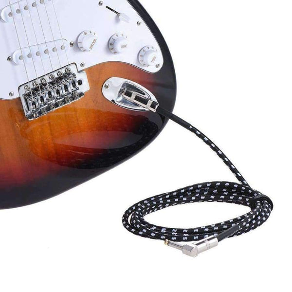 Planet Gates 3m 6 Meters/ 20 Feet Electric Guitar Cable Bass Musical Instrument Cable Cord 1/4 Inch Straight to Right Angle Plug