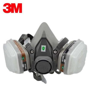 Planet Gates 3M 6000 Series Half Face Mask Respirator 6100/6200/6300 6001 Gas Cartridges 7IN1 Set For Painting Spraying Against Organic Vapor