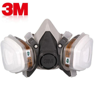 Planet Gates 3M 6200 Half Face Painting Spraying Respirator Gas Mask  17 In 1 Suit Safety Work Filter Dust Mask