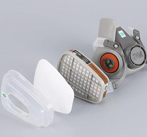 Planet Gates 3M 6200 Half Face Painting Spraying Respirator Gas Mask  17 In 1 Suit Safety Work Filter Dust Mask