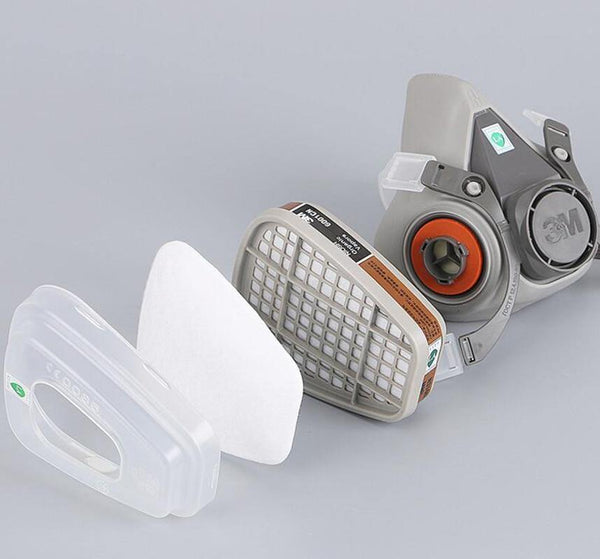 Planet Gates 3M 6200 Half Face Painting Spraying Respirator Gas Mask  17 In 1 Suit Safety Work Filter Dust Mask