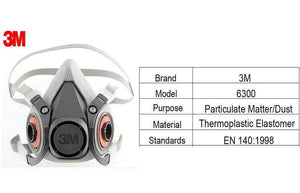 Planet Gates 3M 6300 Reusable Half Face Mask Respirator Low-maintenance Simple to Handle Lightweight 3M Mask Face Gas Mask LT017