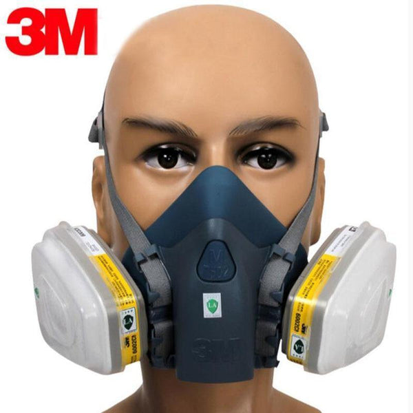Planet Gates 3M 7502 Respirator Mask 17 in 1 Suit Industry Painting Spray Dust Gas Mask With 3M 501 5N11 6001CN Chemcial Half face Mask