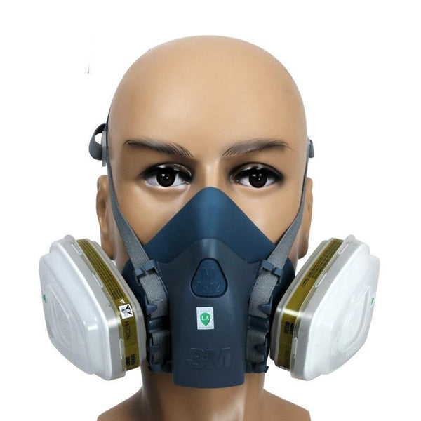 Planet Gates 3M 7502 Respirator Mask 17 in 1 Suit Industry Painting Spray Dust Gas Mask With 3M 501 5N11 6001CN Chemcial Half face Mask
