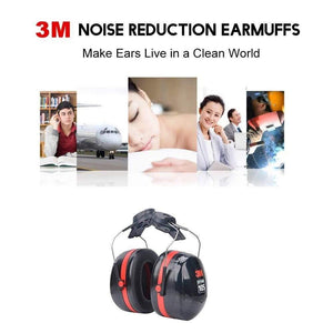 3M H10P3E Noise-proof Earmuffs NRR 27dB Noise Reduction Ear Muffs Hanging Helmet Earmuffs Hearing Protection for Industrial Use