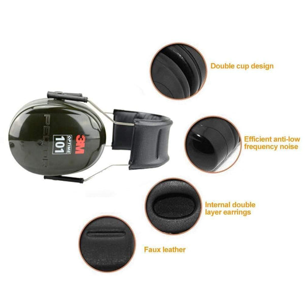 3M H7A Noise Cancelling Ear Muffs Hearing Protection Noise Reduction Safety Earmuffs for Ear Protection Adjustable &Professional