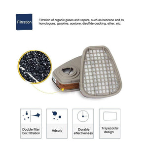 3M Mask 6200 19 In 1 PM2.5 Industrial Gas Mask Half Face Painting Spraying Respirator Safety Work Filter Dust Mask Dust Proof
